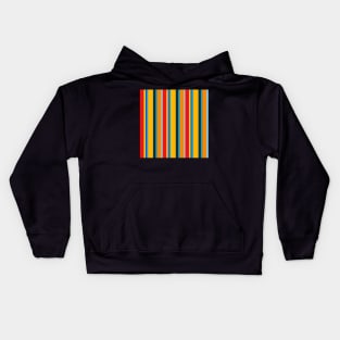 minimalist colorful stripe pattern Kids Hoodie